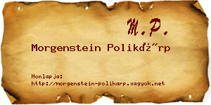 Morgenstein Polikárp névjegykártya